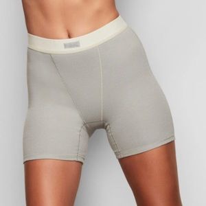 Skims Cotton Rib Boxer in Mineral Large L NWT